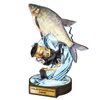 Trofeo Grove de Madera Real para Pesca de Carpas