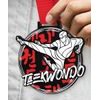 Medalla Gigante de Taekwondo en Acrílico Negro