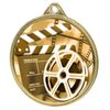 Medalla Clásica de Película con Textura 3D en Oro