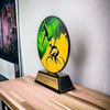 Trofeo Roswell en Acrílico Negro para Duatlón