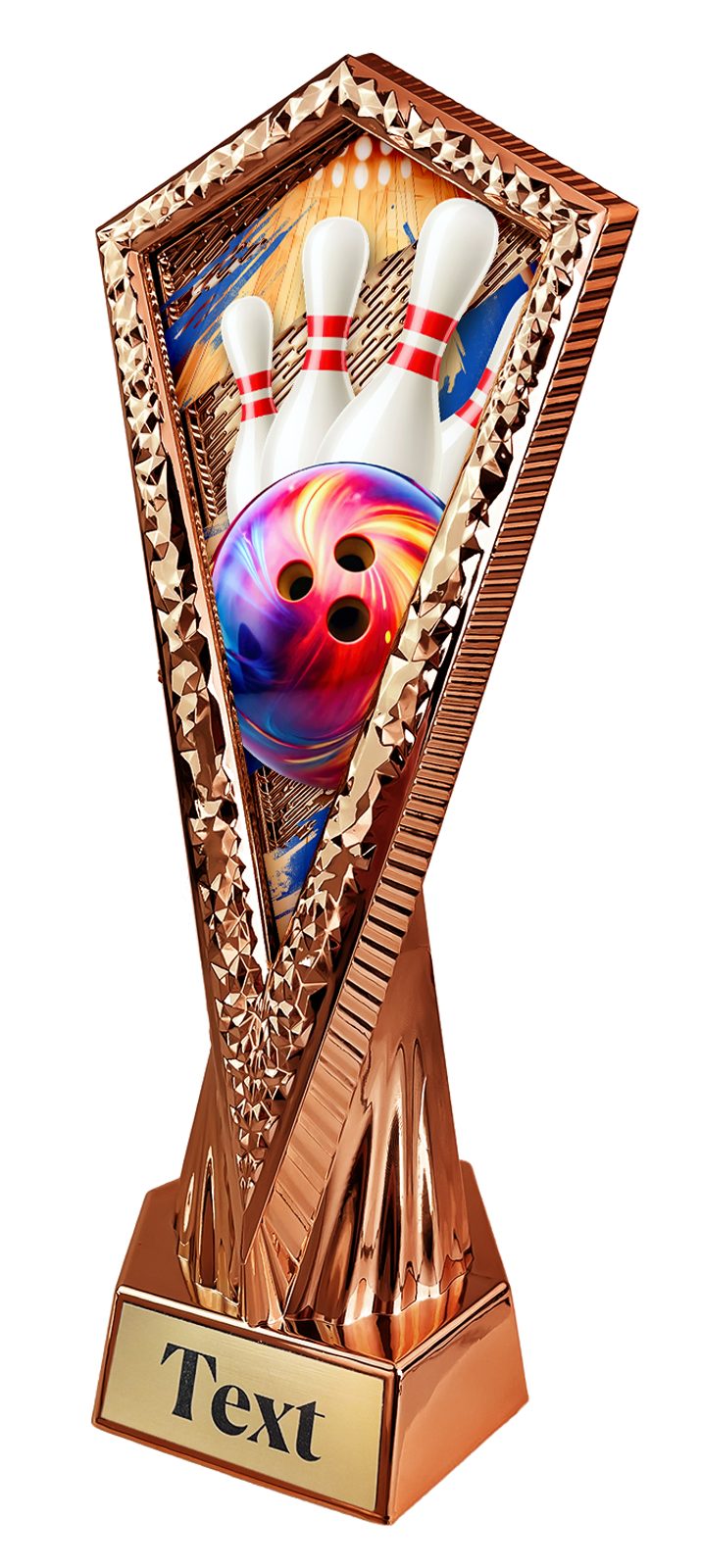 Trofeo Plástico Bowling Con Base De Madera - Souvenir - Foto 7