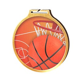 Medalla Habitat Oro de Madera Ecológica para Baloncesto