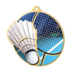 Medalla metálica de bádminton acero inoxidable
