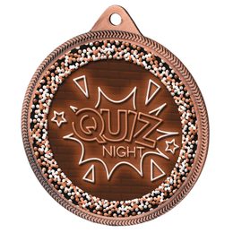 Medalla de Bronce Clásica Noche de Preguntas con Textura 3D