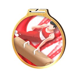 Medalla Habitat de Madera Ecológica para Gimnasia Varonil Oro
