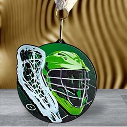 Medalla de Lacrosse Rincon en acrílico negro