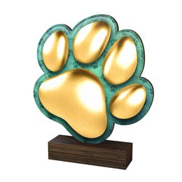 Trofeo de Madera Real Sierra Huella de Perro