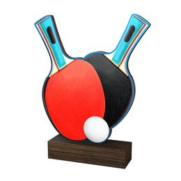 Trofeo de Madera Sierra para Tenis de Mesa