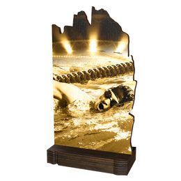 Trofeo Clásico Shard de Madera Ecológico para Natación
