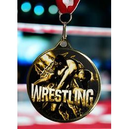 Medalla Barnet Clásica con Textura e Impresión 3D MaxMedal para Lucha