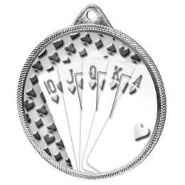 Medalla de Plata con Textura Clásica Royal Flush Impresión 3D
