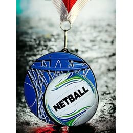 Medalla de Netball Rincon en acrílico negro
