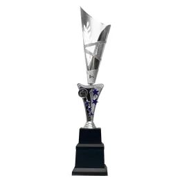 Trofeo Conifer Plata y Azul con doble base