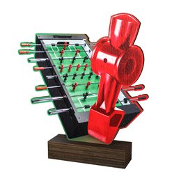 Trofeo de Madera Real Sierra para Futbolito
