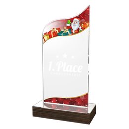 Trofeo Clásico de Santa de Madera y Acrílico United