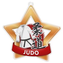 Medalla Mini Estrella de Acrílico Bronce para Judo