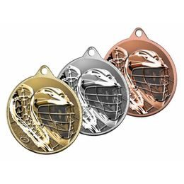 Medalla Barnet Clásica con Textura e Impresión 3D MaxMedal para Lacrosse