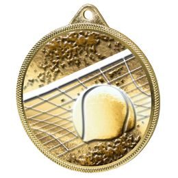 Medalla Clásica de Tenis con Textura 3D en Oro