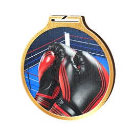 Medalla Habitat Oro de Madera Ecológica para Boxeo