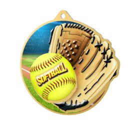 Medalla metálica para Softball acero inoxidable