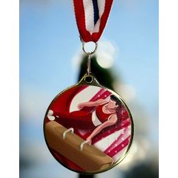 Medalla de Gimnasia Barnet para Niños - Textura de Color 3D MaxMedal