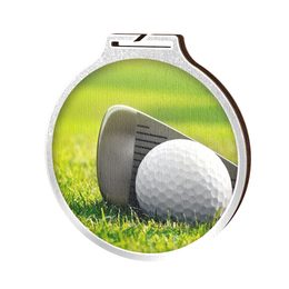 Medalla Habitat de Madera Ecológica para Golf Plata