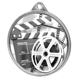 Medalla de Plata con Textura Clásica de Película en Impresión 3D