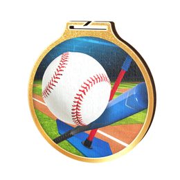 Medalla Habitat de Madera Ecológica de Baseball Oro
