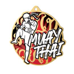Medalla metálica para Muay Thai acero inoxidable