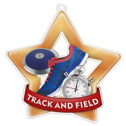 Medalla Mini Estrella de Acrílico Bronce para Atletismo