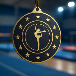 Medalla de Acero Inoxidable Valor de Gimnasia