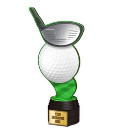 Trofeo Frontier de Madera para Golf a Full Color