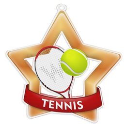 Medalla Mini Estrella de Acrílico Bronce para Tenis