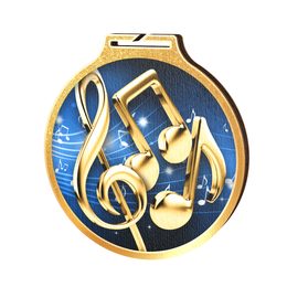 Medalla Habitat Oro de Madera Ecológica para Música