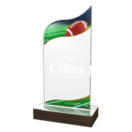 Trofeo Clásico de Fútbol en Acrílico y Madera