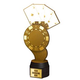 Trofeo Clásico de Madera Frontier de Cartas
