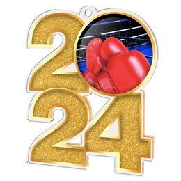 Medalla de Boxeo 2024 de Acrílico