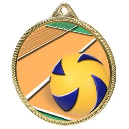 Medalla de Voleibol con Textura de Color Impresión 3D Oro