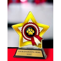 Trofeo Mini Estrella con Roseta para Concurso Canino