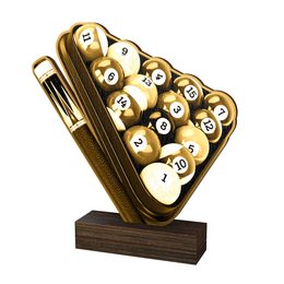 Trofeo de Madera Sierra para Billar - Clásico