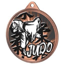 Medalla de Bronce Clásica de Judo con Textura 3D