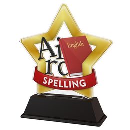 Trofeo Mini Estrella para Ortografía