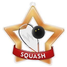 Medalla Mini Estrella de Acrílico Bronce para Squash