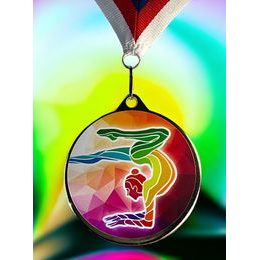 Medalla de Gimnasia para Niñas Barnet - Textura de Color 3D MaxMedal