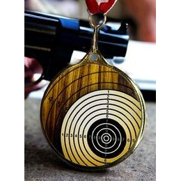 Medalla Barnet Clásica con Textura e Impresión 3D MaxMedal para Tiro