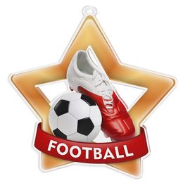 Medalla Mini Estrella de Acrílico Bronce para Fútbol Soccer