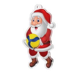 Medalla de Voleibol Papá Noel Festivo