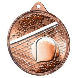 Medalla Clásica de Tenis con Textura 3D en Bronce