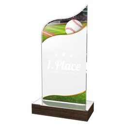 Trofeo Clásico de Béisbol de Madera y Acrílico United