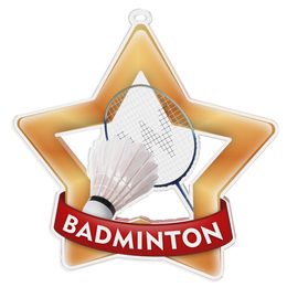 Medalla Mini Estrella de Acrílico Bronce para Bádminton